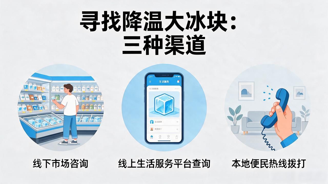 宝安降温大冰块电话怎么找？3个渠道全讲清